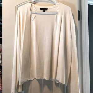 Scalloped Ivory Cardigan